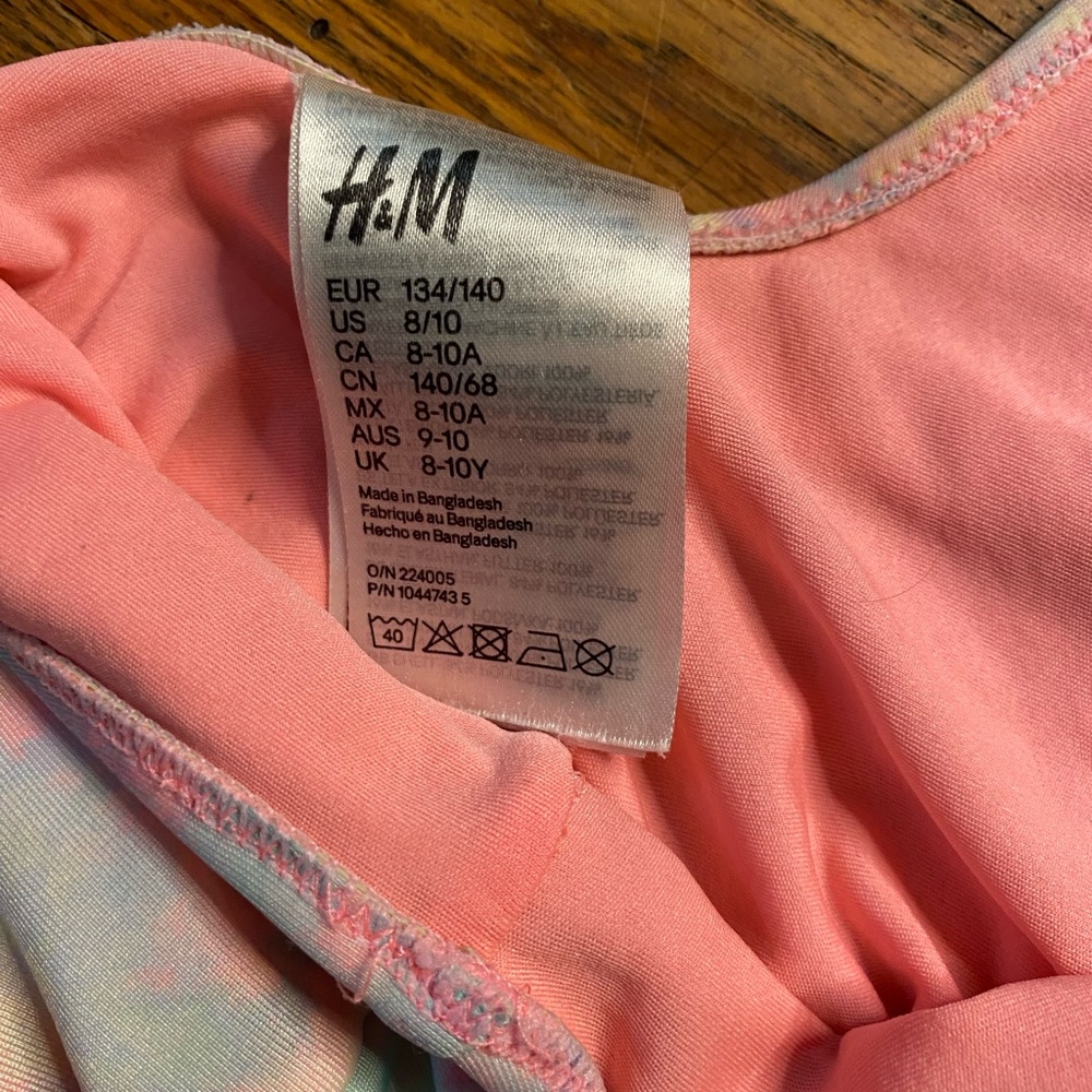 H&M girls tie dye bathing suit- size 8/10 - Picture 2 of 3